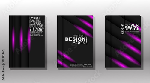 Minimal cover design. overlap shape with shadow and shiny light . vector illustration