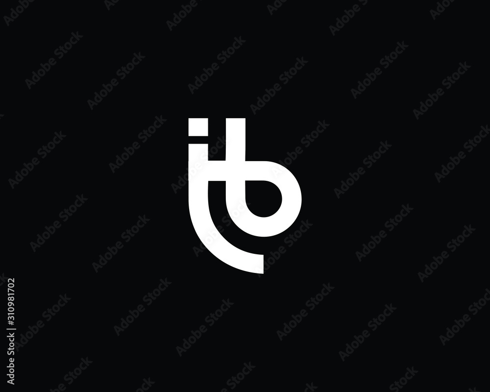 Creative and Minimalist Letter JB Logo Design Icon, Editable in Vector Format in Black and White Color Creative and Minimalist Letter JB Logo Design Icon, Editable in Vector Format in Black and White Color