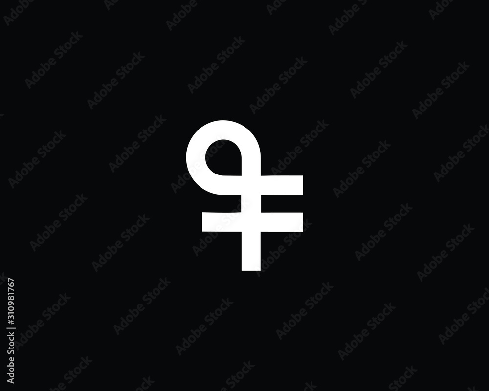 Creative and Minimalist Letter QF Logo Design Icon, Editable in Vector Format in Black and White Color Creative and Minimalist Letter QF Logo Design Icon, Editable in Vector Format in Black and White Color