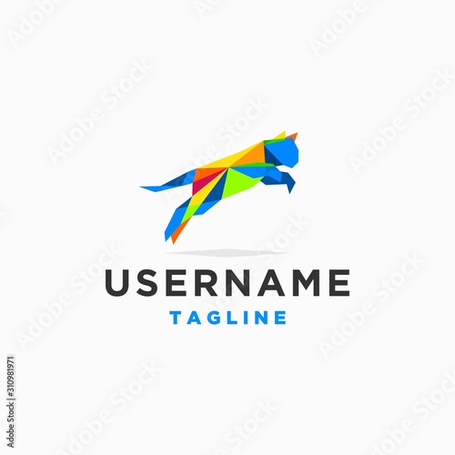 Free Download polygon cat logo design inspiration . wpap cat logo design . pop art cat logo template . cat outline logo design - GFXLoad