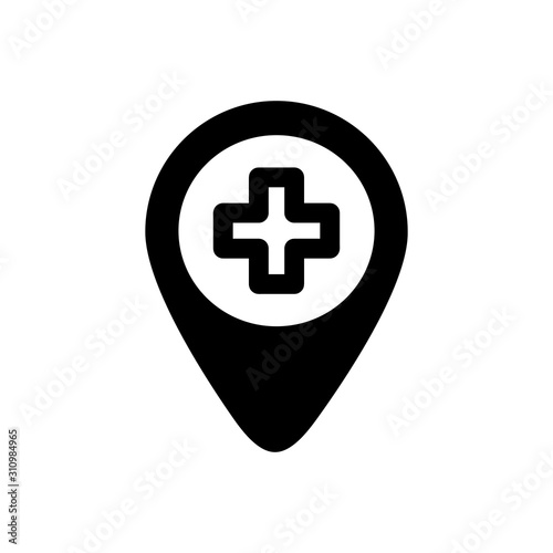 map pin icon ,hospital