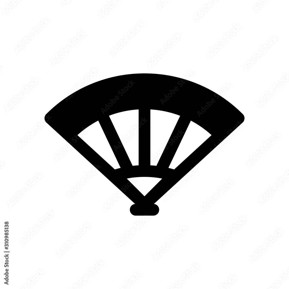 Folding fan icon. Vector concept illustration for design. Folding fan icon. Vector concept illustration for design.