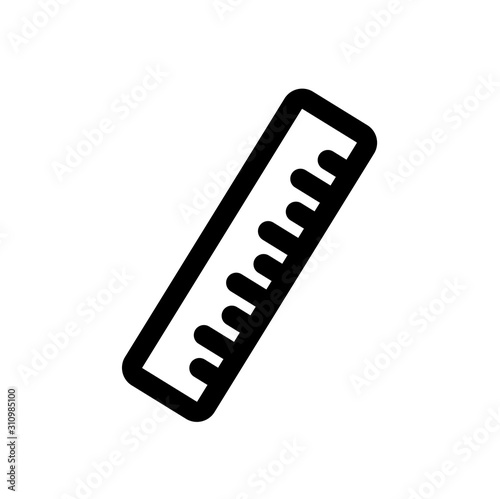 ruler vector icon, ruler in trendy flat style © nanskyblack