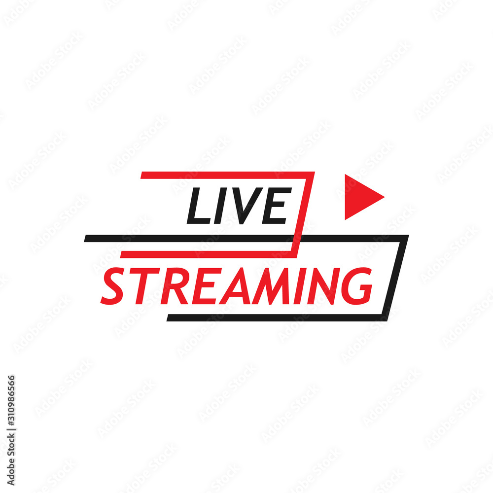 live streaming logo icon vector design a stylist text square rounded element with play button for TV news or online broadcasting live streaming logo icon vector design a stylist text square rounded element with play button for TV news or online broadcasting