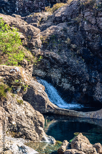 isle of skye fairy pools waterfall rocks