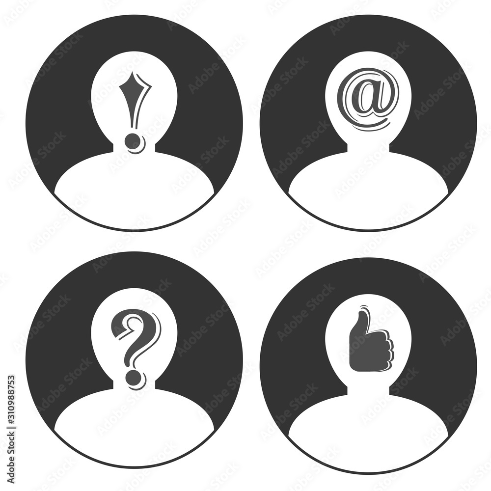Set of little men for the website. Social media and network illustration. Set of little men for the website. Social media and network illustration.