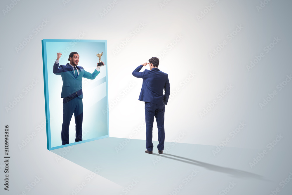 Man dreaming of bigger success Man dreaming of bigger success