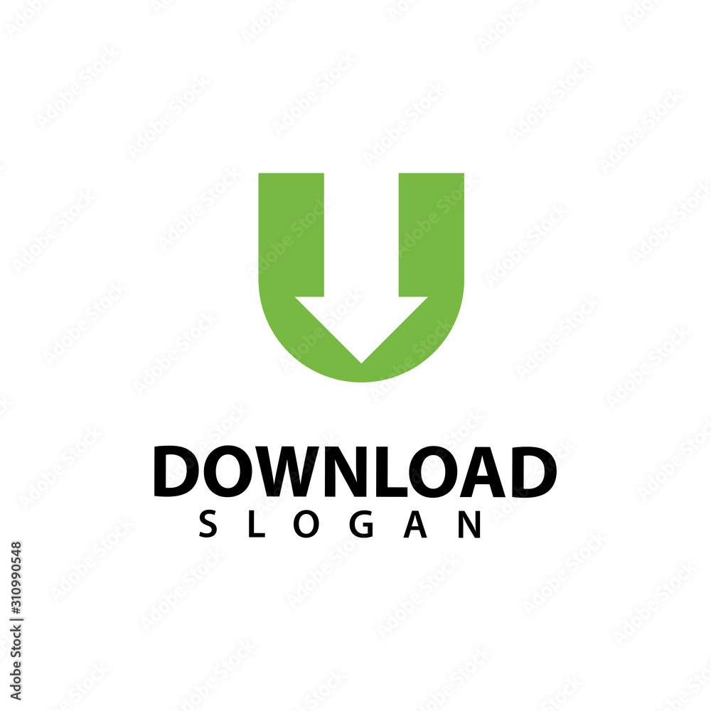 Download logo template design vector, illustration icon Download logo template design vector, illustration icon