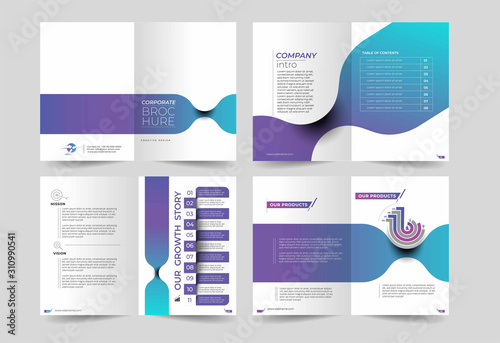 Tri-fold brochure design elemenr, vector illustartion - Use for modern design, cover, poster, template, brochure, decorated, flyer, banner.