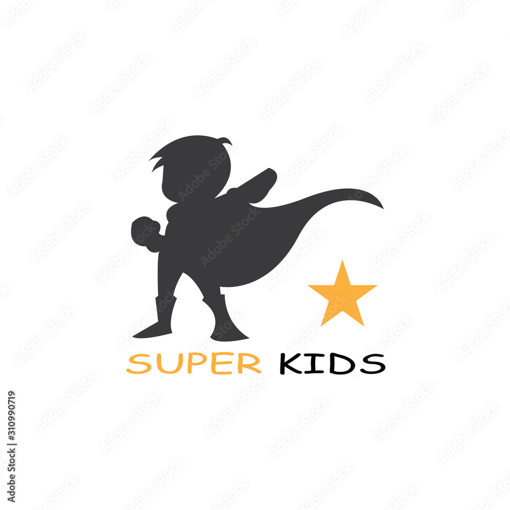 Fototapeta premium KIDS LOGO CONCEPT VECTOR TEMPLATE