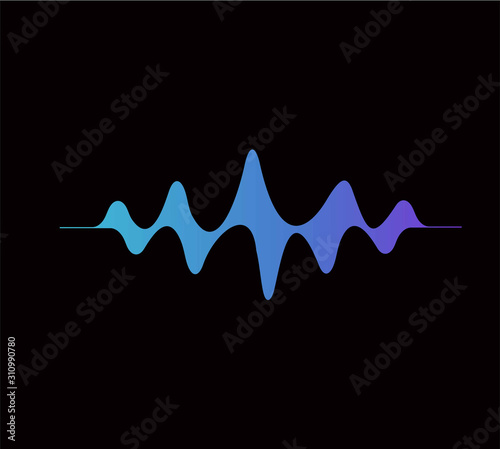 abstract music wave design for music background use, vector illustration