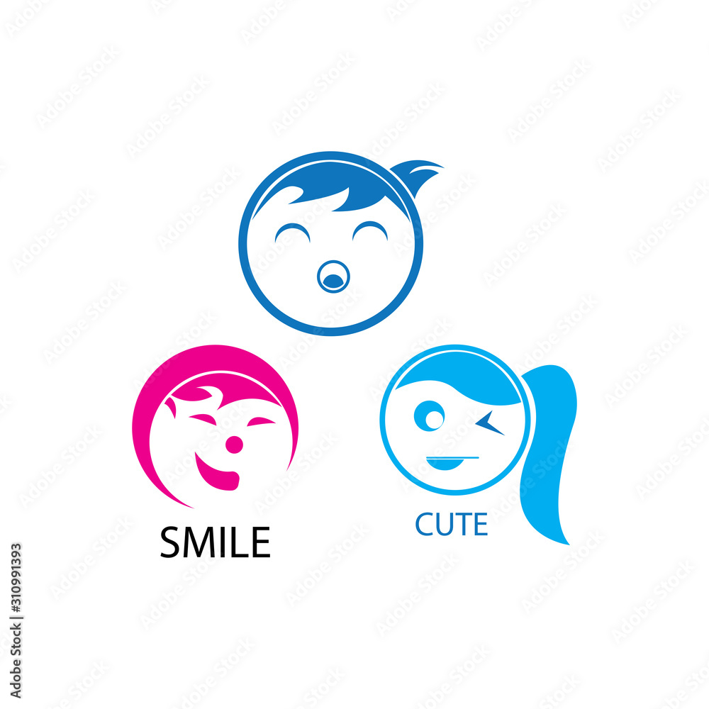 KIDS LOGO CONCEPT VECTOR TEMPLATE KIDS LOGO CONCEPT VECTOR TEMPLATE