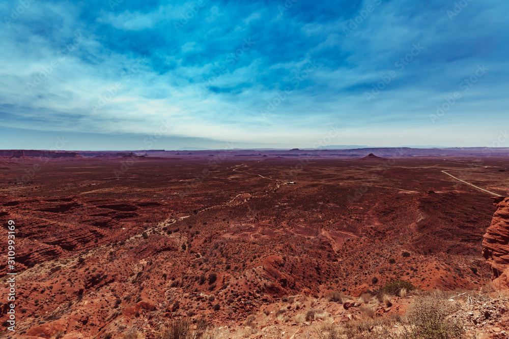 Overview of San Juan River Canyons from Muley Points Overview of San Juan River Canyons from Muley Points