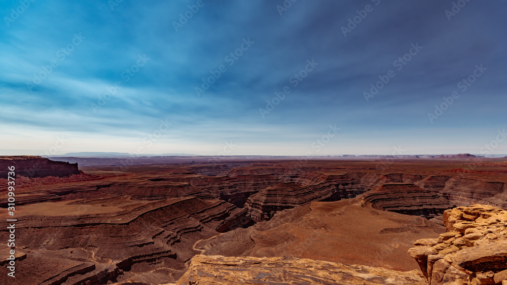 Overview of San Juan River Canyons from Muley Points Overview of San Juan River Canyons from Muley Points