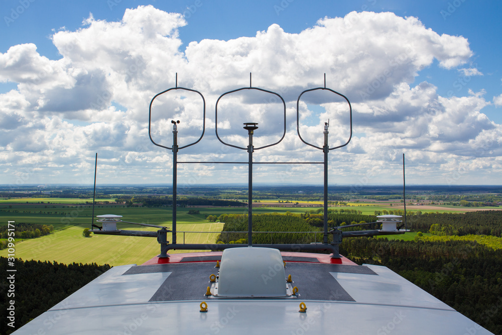 Measurement devices (cup anemometer, ultrasonic anemometer, wind vane