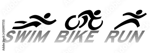 Triathlon Sport Symbol, Arc Style