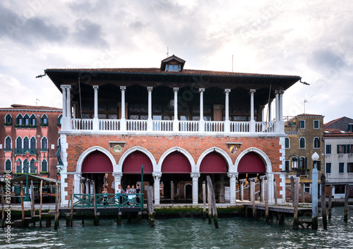 small streets, bridges, water channels, palaces, houses and other sights in the italian city of venice