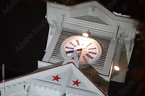 Sapporo city clock tower in Hokkaido, Japan. photo