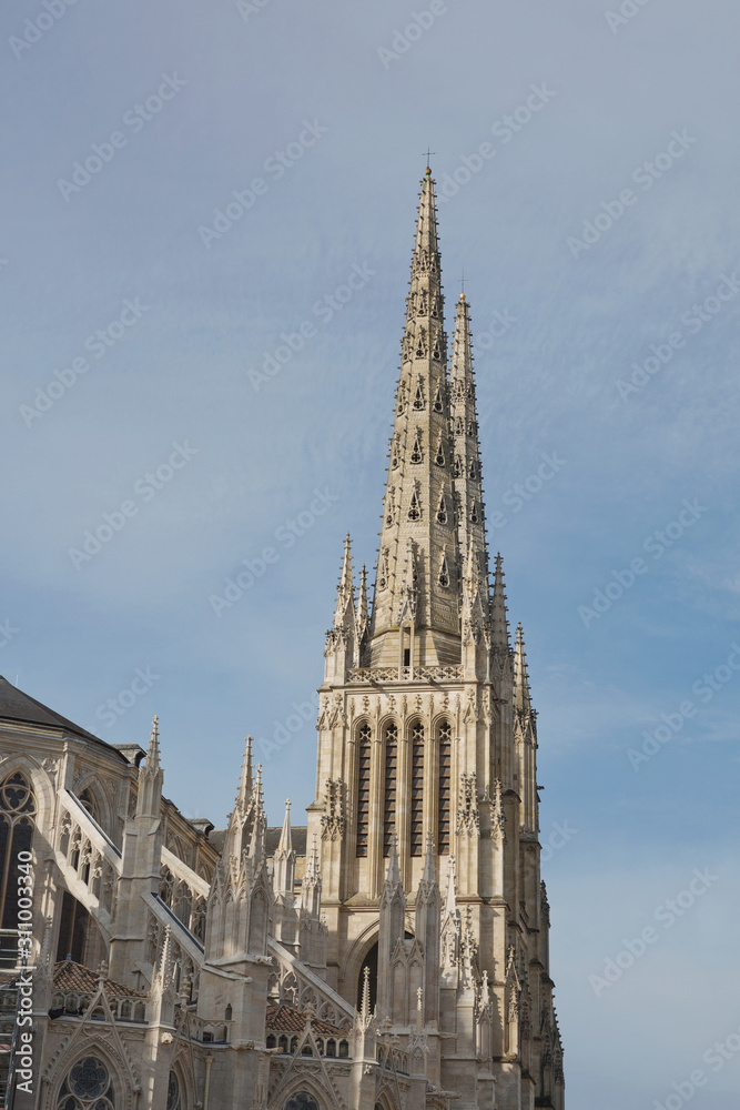 Detail of Saint Andre Cathedral in Bordeaux in France