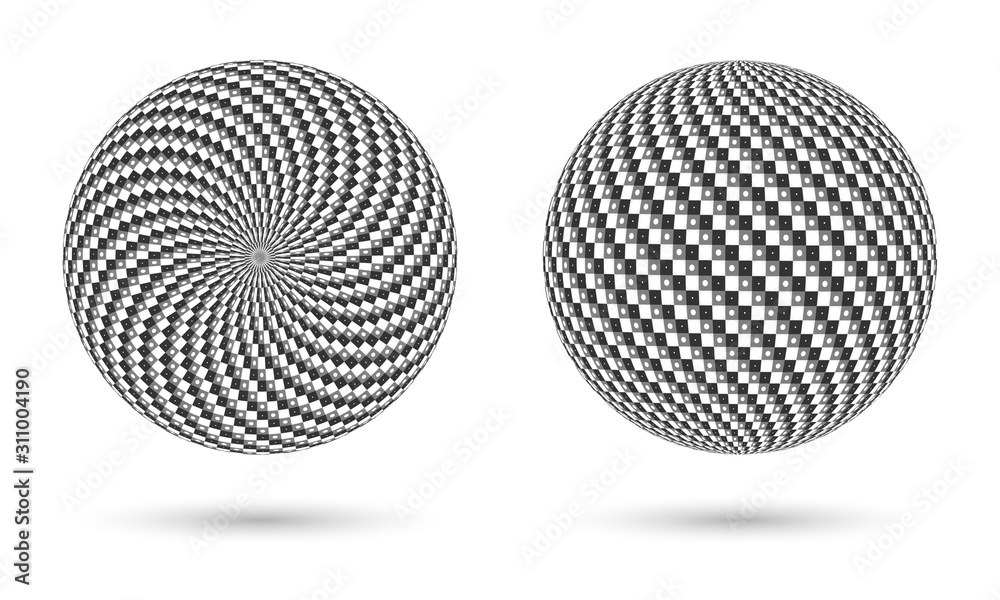 sphere with black and white texture sphere with black and white texture
