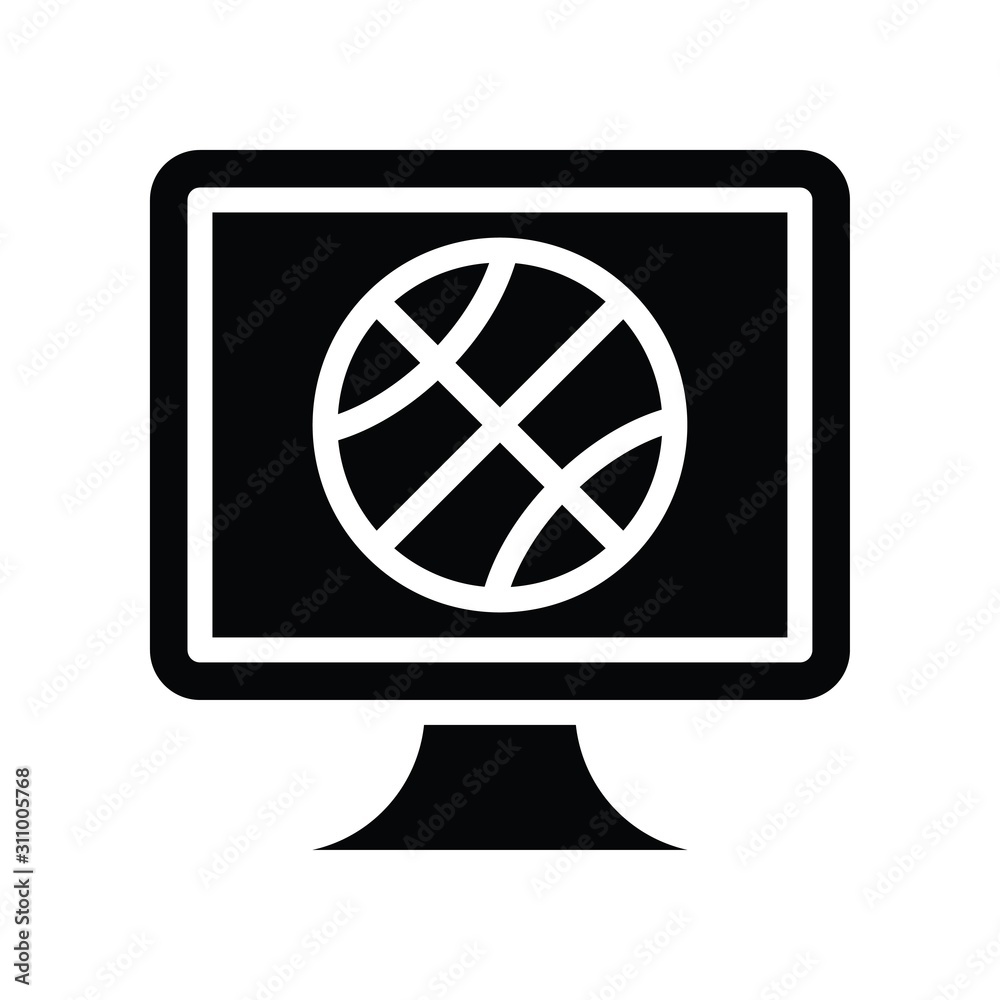 Television and technology related TV vector in solid style Television and technology related TV vector in solid style