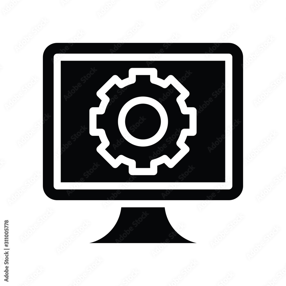 Television and technology related TV vector in solid style Television and technology related TV vector in solid style