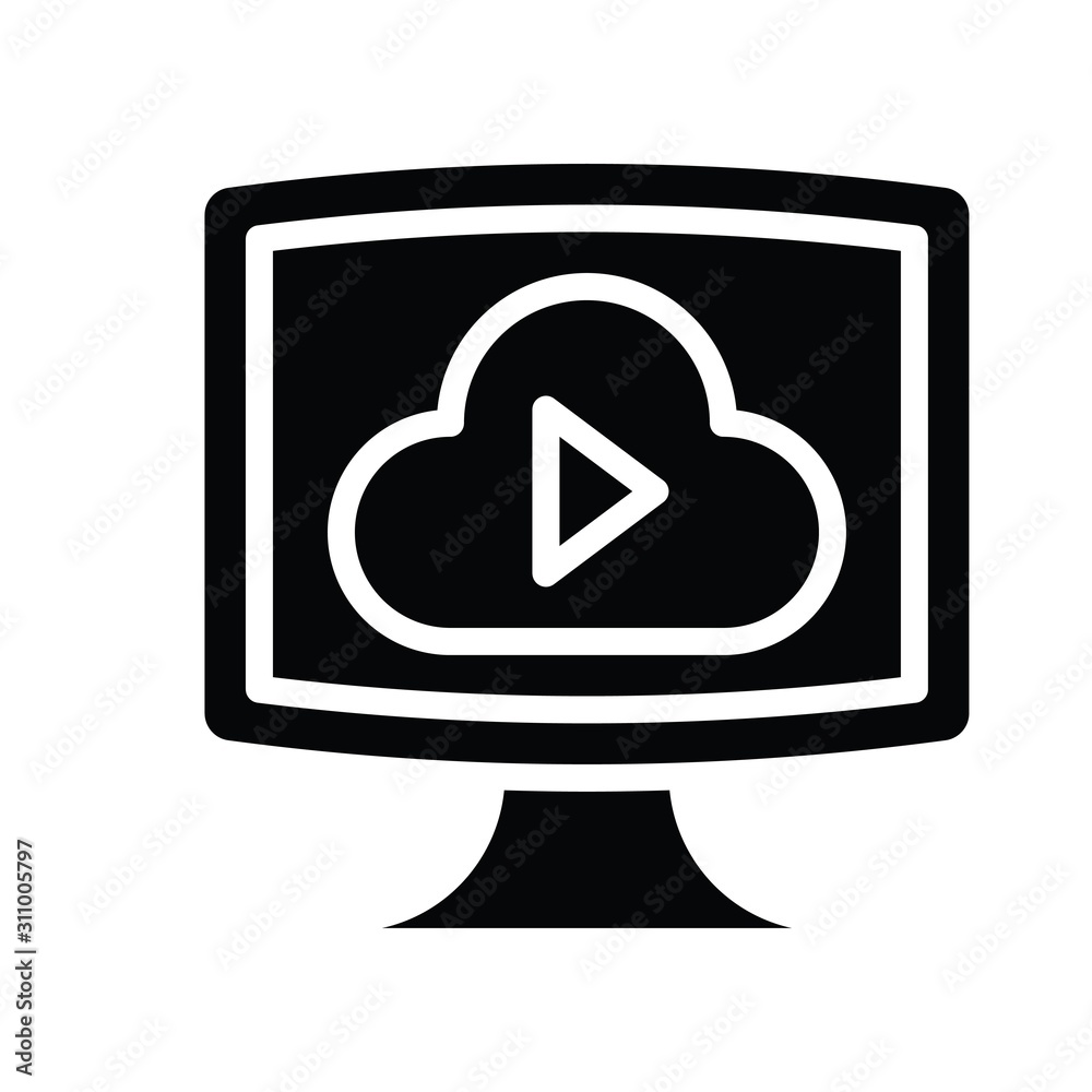 Television and technology related TV vector in solid style Television and technology related TV vector in solid style