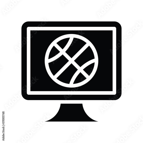 Television and technology related TV vector in solid style