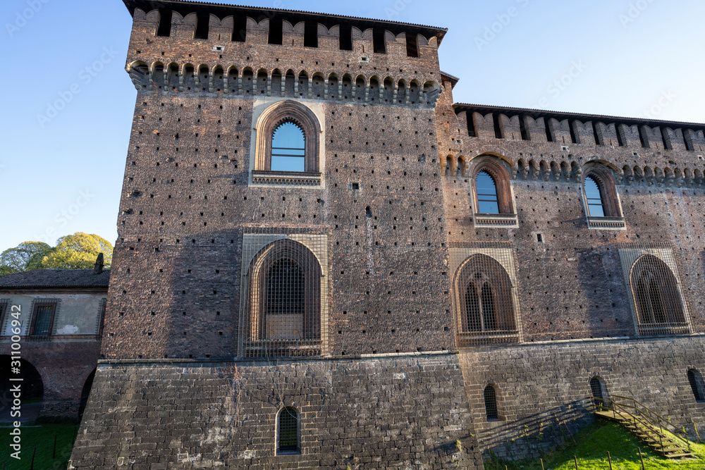 Milan, the castle in November