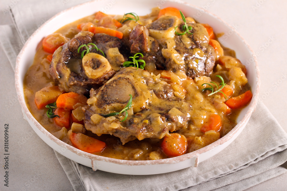 Osso buco with vegetables Osso buco with vegetables