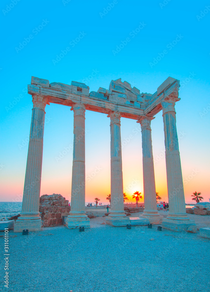 Ruins of Apollo temple in Side near Antalya
