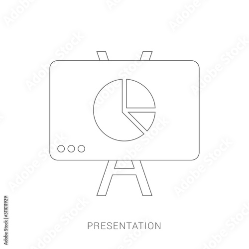 Financial board with presentation graph