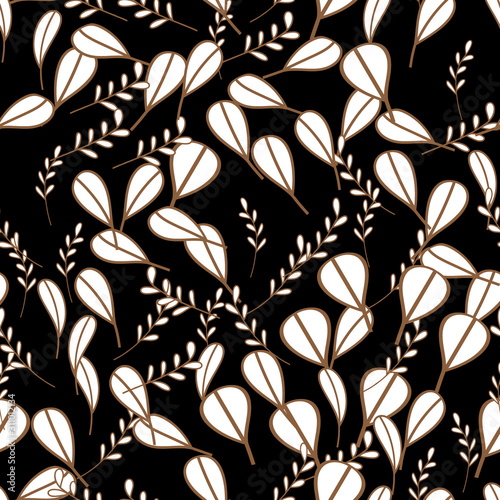 Engraved ink art. Seamless background pattern. Fabric wallpaper print texture.