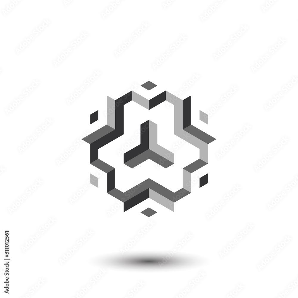 Cube logo design icon. Gray background for your text and logo. Outbox. Vector design Cube logo design icon. Gray background for your text and logo. Outbox. Vector design