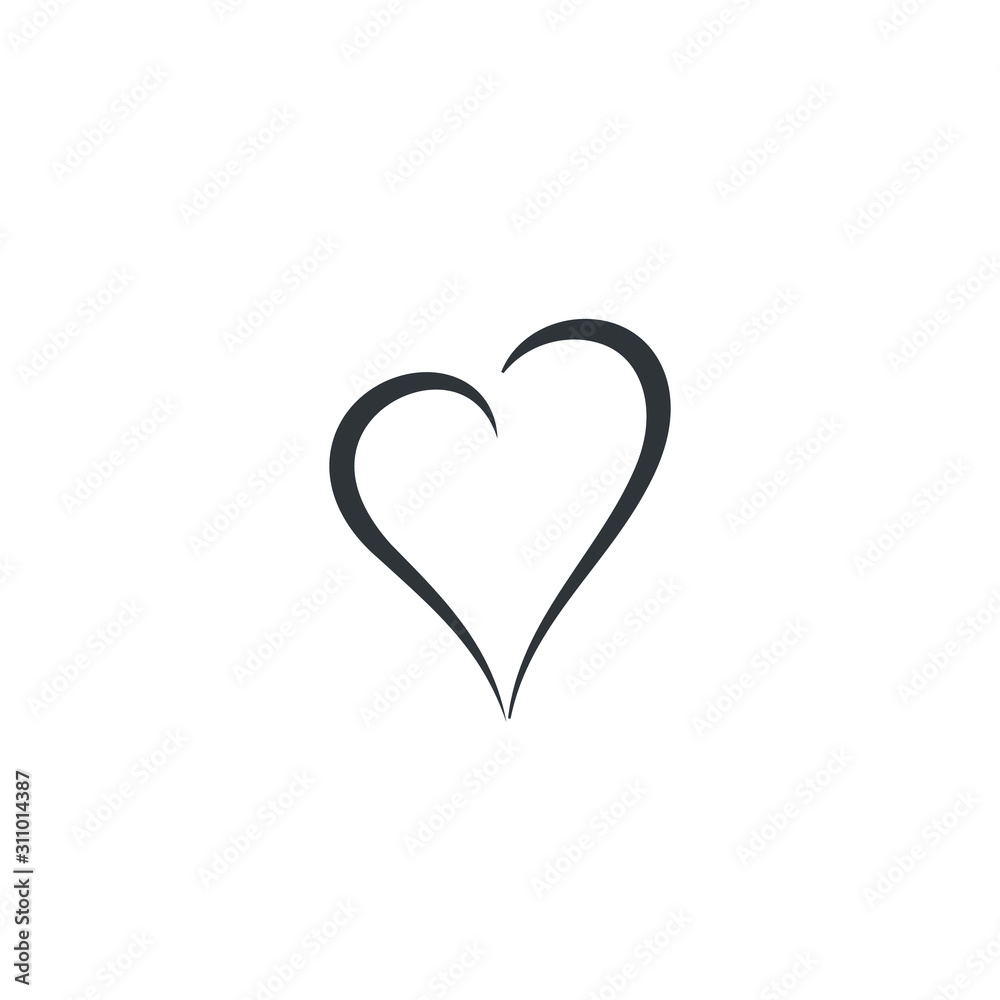 Love icon, heart icon vector illustration logo template