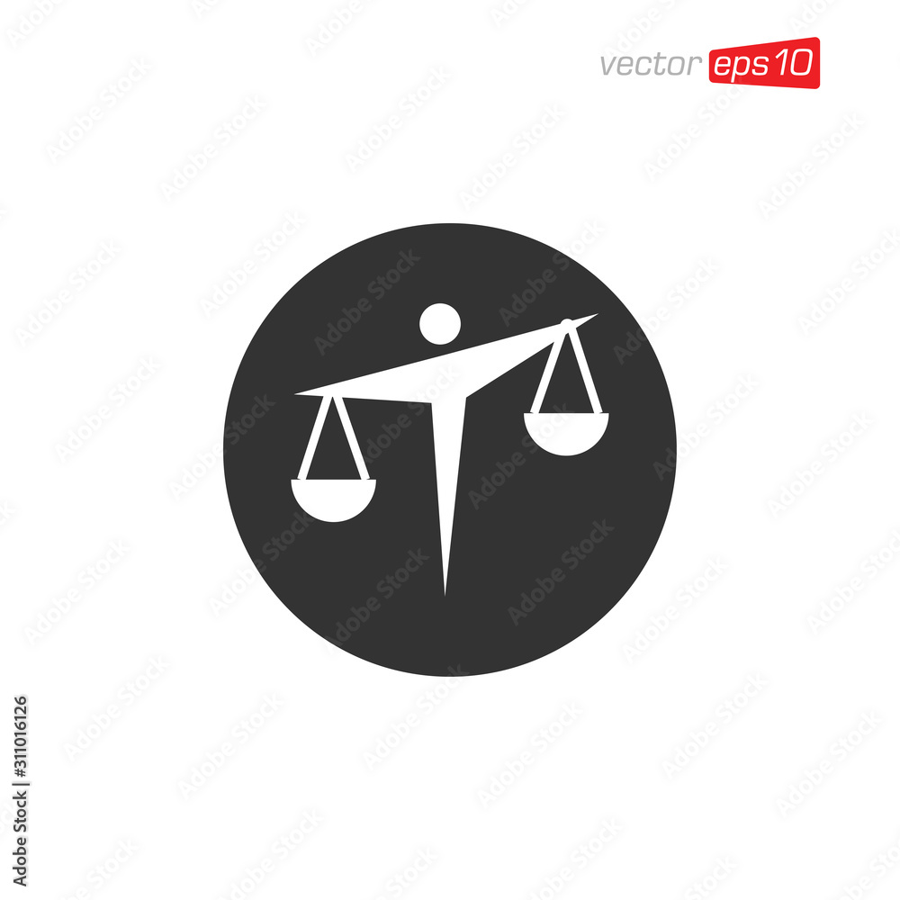 Scales Icon Design Vector Template