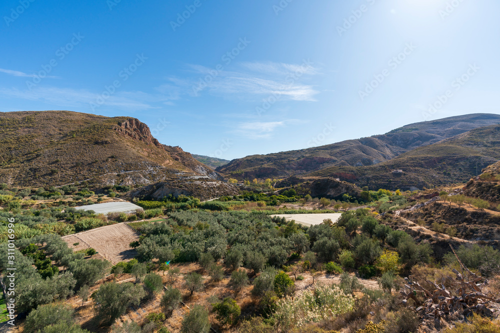 Mountainous landscape near Ugijar (Spain)