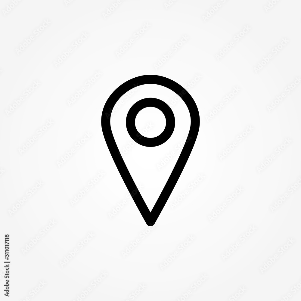 Pin location icon vector isolated symbol illustration EPS 10 Pin location icon vector isolated symbol illustration EPS 10