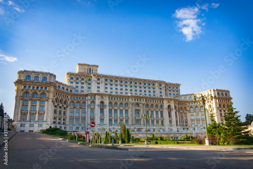 Cityscape of the streets of Bucharest, Romania photo