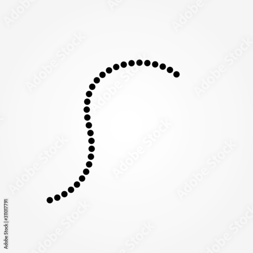 curved line sign icon design vector illustration