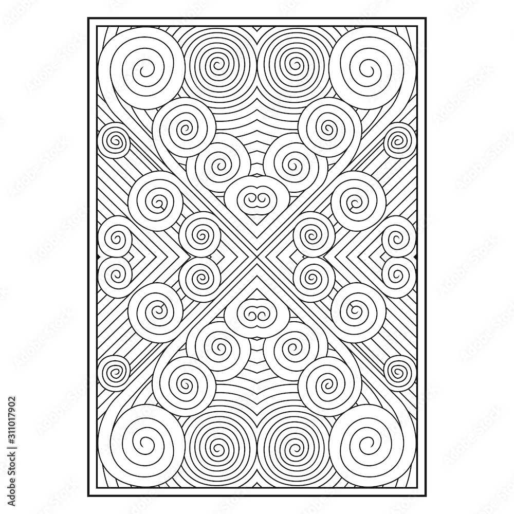 Fototapeta premium Black and white hypnotic seamless pattern background. Vector illustration