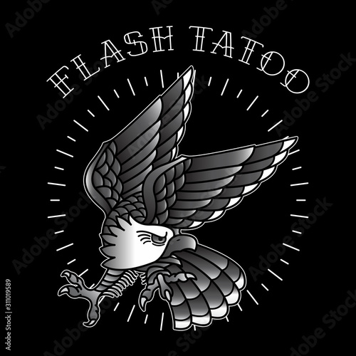 eagle flash tattoo is simple