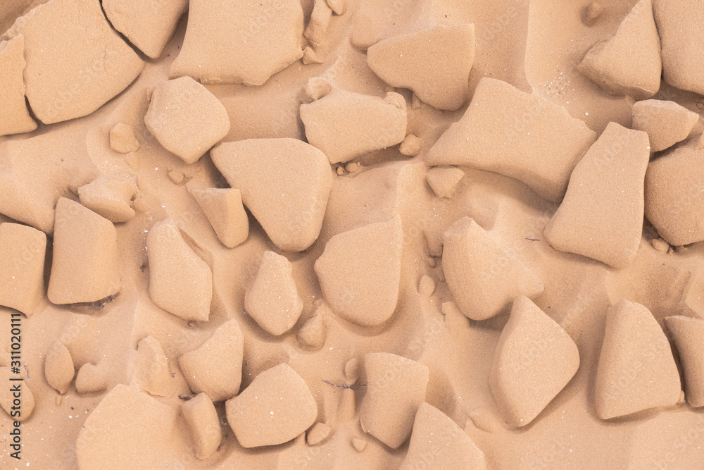 Close up of background texture of desert sand dunes. High resolution