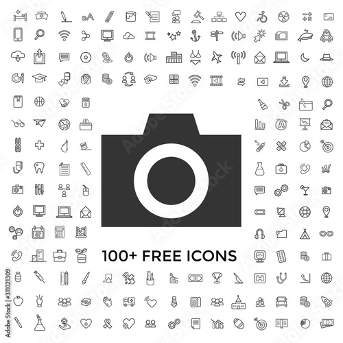 digital camera vector icon illustration for website and design use