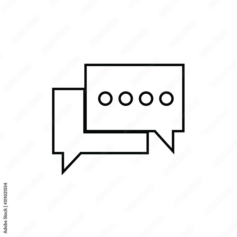 Fototapeta premium chat bubble vector icon illustration for website and design use