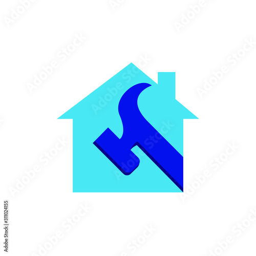 Vector home with hummer symbol