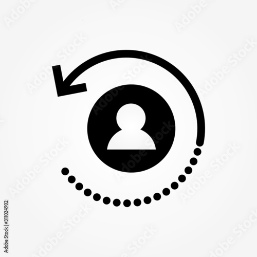 reload account vector glyph color icon