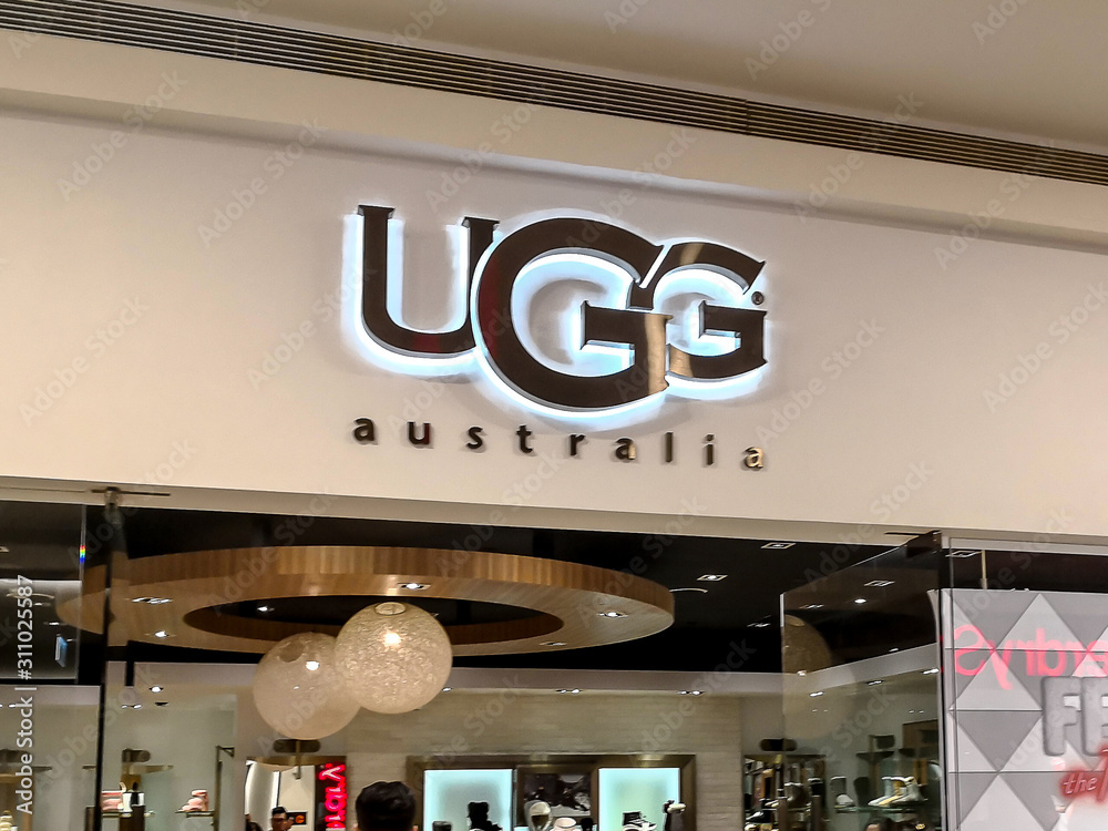Taipei, Taiwan - December 8, 2018: Close up of UGG Sign in an mall. UGG  (formerly UGG Australia) is an American footwear company and a division of  Deckers Brands. Stock Photo | Adobe Stock