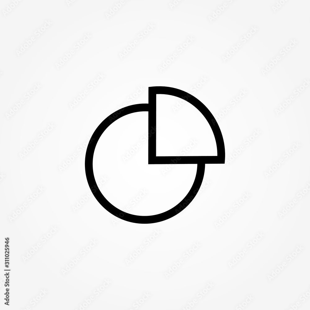 Pie Chart Icon Design Vector Art Illustration Pie Chart Icon Design Vector Art Illustration