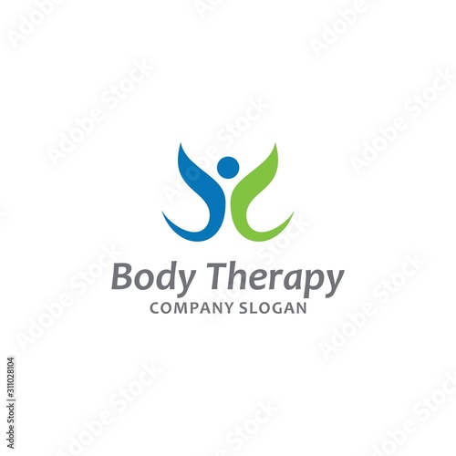 Body Therapy logo nature simple